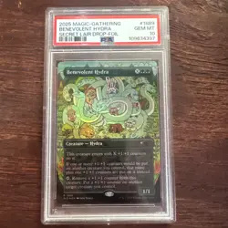 2025 MTG SECRET LAIR DROP ANIMAR & FRIENDS-FOIL #1889 BENEVOLENT HYDRA PSA 10 - Image 1