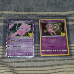Pokemon TCG Mew ex & Mew Promo Lot 2006/2021 Holo Regular English 2 Cards - Image 1