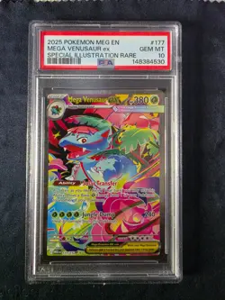 MEGA VENUSAUR EX PSA 10 2025 POKEMON MEGA EVOLUTION #177/132 MEG EN SIR - Image 1
