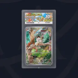 Meowth 106/094 Phantasmal Flames ACE 10 - Perfect Sub Grades - Pokemon TCG - Image 1