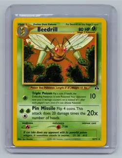 Beedrill 18/75 Rare | Pokemon Neo Discovery LP - Image 1