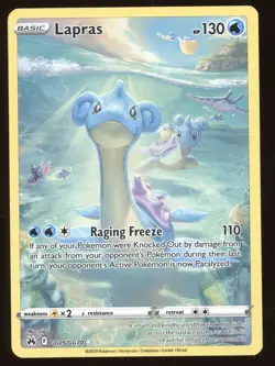 2023 Pokemon SWSH Crown Zenith Lapras Holo Rare #GG05/GG70 - Image 1