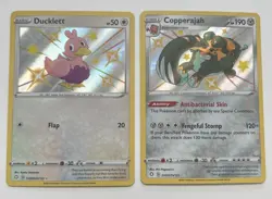 Pokemon Ducklett SV095/SV122 Shining Fates Holo Rare 2021/Copperajah Sv091/sv122 - Image 1