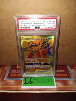 Pokemon 2021 Charizard & Reshiram Gx Promo #SM247 PSA 10 Gem Mint - Image 1