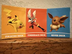 Pokemon TCG Battle Academy 2022 3 Complete Decks 60 NEW Pikachu Cinderace Eevee - Image 1