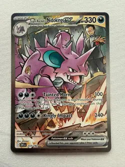 Pokemon TCG Team Rocket's Nidoking EX #233 Destined Rivals Special Illustration - Image 1