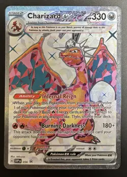 Pokemon Charizard ex 056 Scarlet & Violet Black Star Promo Holo Full Art NM/M - Image 1