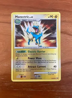 Pokemon Manectric Reverse Holo Platinum Base Card 11/127 NM - Image 2
