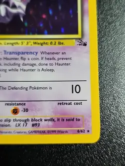 Haunter [Holo] Pokemon Fossil Set #6/62 Unplayed - Image 4