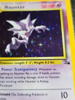 Haunter [Holo] Pokemon Fossil Set #6/62 Unplayed - Image 5