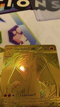 Mega Charizard Y EX 294/217 Gold Hyper Rare, Ascended Heroes, Pokemon TCG (NM) - Image 2