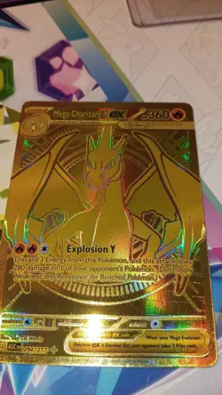 Mega Charizard Y EX 294/217 Gold Hyper Rare, Ascended Heroes, Pokemon TCG (NM) - Image 3