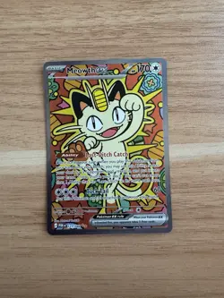 Meowth EX 121/088 Perfect Order Full Art Special Illustration Holo Pokemon NM - Image 1