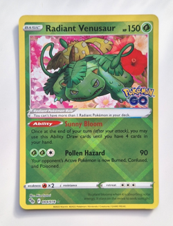 Radiant Venusaur 004/078 Holo Rare Pokemon Go English - Pack Fresh - Image 1