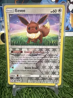 Eevee 101/149 Reverse Holo Sun & Moon Base Pokemon TCG Card - NM - Image 1