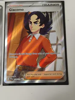 Pokemon Giacomo/Atticus/Ortega/Emcee's Hype Trainer Supporter Full Art Cards - Image 2