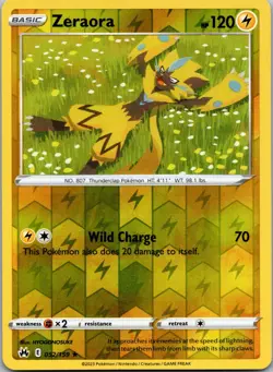 Zeraora 052/159 Reverse Holo Crown Zenith Pokemon R NM/M - Image 1