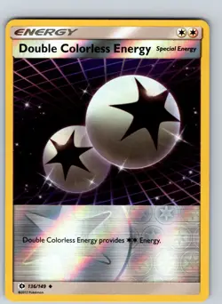 Double Colorless Energy 136/149 2017 Sun & Moon Reverse Holo Uncommon - Image 1