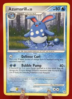 Pokemon TCG Azumarill 18/130 Diamond & Pearl Regular Rare English 2007 MP - Image 1