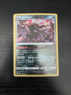 2020 Pokemon Darkrai 105/189 Swsh03: Darkness Ablaze Reverse Holo - Image 1