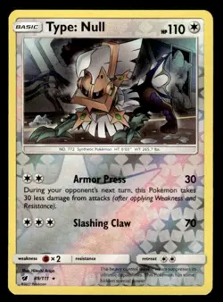 Pokemon Type: Null SM - Crimson Invasion Holo Rare Reverse Holo #89/111 ESE - Image 1