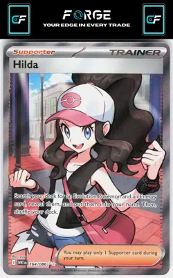 Hilda #164/086 SV: White Flare Pokemon TCG Near Mint or Better - Image 1