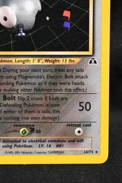 Magnemite 1st Edition 26/75 NM Neo Discovery Unlimited Regular Rare Pokemon TCG - Image 4