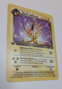 Pokemon TCG Dark Jolteon 38/82 Rocket Set 1st Ed Uncommon. Authentic. Ungraded. - Image 1