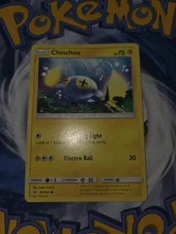 Pokemon TCG Chinchou Sun & Moon 49/149 Regular Common CCG Card LP 2017 - Image 1