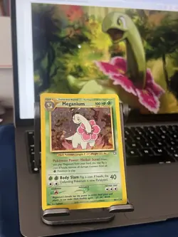 Pokemon TCG Meganium Neo Genesis Holo Unlimited Rare Card 10/111 2000 - Image 1