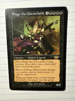 Phage the Untouchable Legions Magic the Gathering Card LP Condition - Image 1