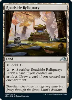 Roadside Reliquary FOIL Kamigawa: Neon Dynasty NM Land Uncommon CARD ABUGames - Image 1