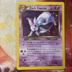 Pokemon TCG Neo Destiny “Dark Espeon” 4/105 Holo Rare Unlimited Card MP - Image 1
