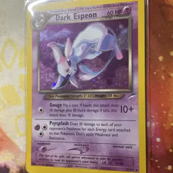Pokemon TCG Neo Destiny “Dark Espeon” 4/105 Holo Rare Unlimited Card MP - Image 3
