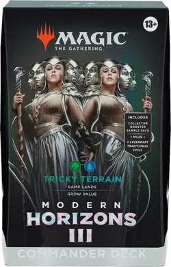 MTG TCG Modern Horizons 3 Commander Deck Tricky Terrain - New/Sealed - Image 1