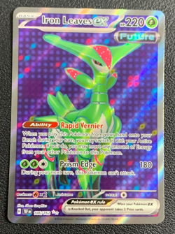 Iron Leaves ex 186/162 Temporal Forces Full Art Ultra Rare Pokemon TCG Card NM - Image 1