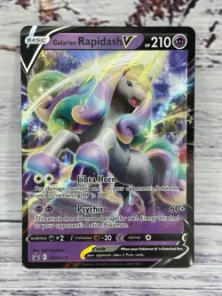 Galarian Rapidash V SWSH111 Black Star Promo Pokemon Card TCG - Image 1