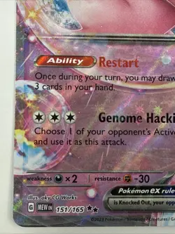 Mew EX 151/165 Prize Pack Series Cards Double Rare Holo Basic - Image 5