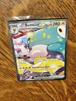 Pokemon TCG Iono's Bellibolt EX Journey Together Ultra Rare Holo Card 183/159 NM - Image 1