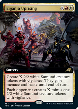 Eiganjo Uprising (Extended Art) FOIL Kamigawa: Neon Dynasty NM CARD ABUGames - Image 1