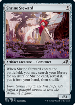 Shrine Steward FOIL Kamigawa: Neon Dynasty NM Artifact Common MTG CARD ABUGames - Image 1