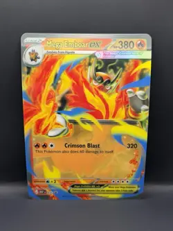 Mega Emboar ex 035 JUMBO PROMO LENTICULAR Ascended Heroes Pokemon Oversized Card - Image 1