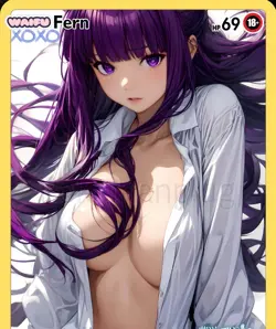 Fern Bedtime Non Holographic Trainer Sexy Anime Waifu Adult Card 10-26 - Image 1