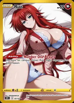 Rias Waifu Anime Girl Trading Card ACG Custom - Image 1