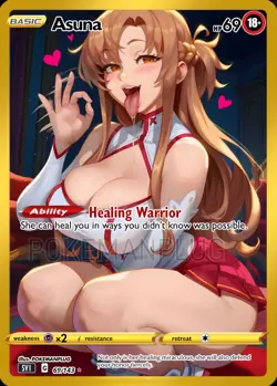Asuna Waifu Anime Girl Trading Card ACG Custom - Image 1