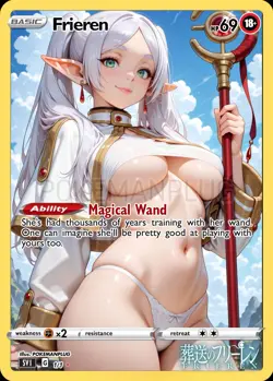 Frieren 2 Holographic Trainer Sexy Story Anime Waifu Adult NSFW Card - Image 2