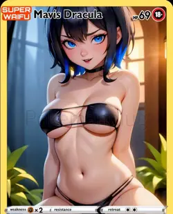 Mavis Dracula Non Holographic Trainer Sexy Anime Waifu Adult Card 10-26 - Image 1