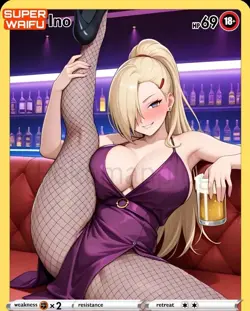 Ino Anime Waifu Sexy Goddess Lewd Hentai Card 10-26 - Image 1