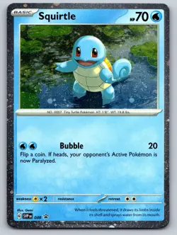 Squirtle - 048 (Cosmos Holo) 048 Sv: Scarlet & Violet Promo Cards 2X SWIRL 🌀🌀 - Image 2