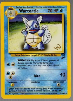 Wartortle W Stamped 063/130 WoTC Promo English Pokemon Card HP - Image 1